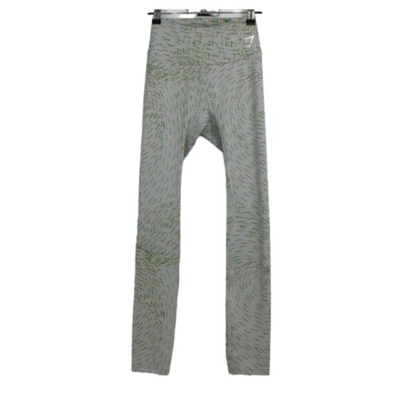 NWOT Gymshark training leggings light grey green and yellow flecked women’s SP - Picture 4 of 16